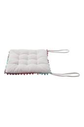 Boho Tassel Decor Square Dining Chair Pad Cushion in White - Size: 40 cm x 40 cm - thumbnail 6
