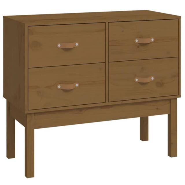 Berkfield Home Console Cabinet Honey Brown 90x40x78 cm Solid Wood Pine - Size: 90 x 40 x 78 cm - image 1