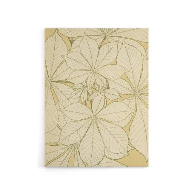 "Artery8 Leaves From Nature No 1 Botanical Jones Vintage Canvas Wall Art in Beige - Size: W18"" x H24""" - image 1