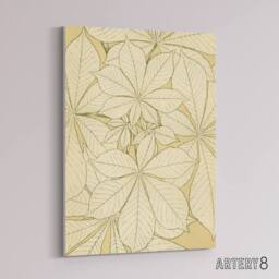"Artery8 Leaves From Nature No 1 Botanical Jones Vintage Canvas Wall Art in Beige - Size: W18"" x H24""" - thumbnail 2
