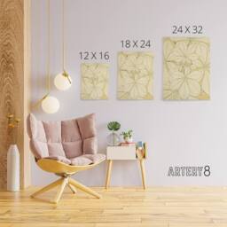 "Artery8 Leaves From Nature No 1 Botanical Jones Vintage Canvas Wall Art in Beige - Size: W18"" x H24""" - thumbnail 4