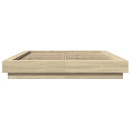 Berkfield Home Bed Frame without Mattress Sonoma Oak 135x190 cm Double in Brown - thumbnail 4