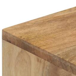 Berkfield Home Console Table 90x45x75 cm Solid Mango Wood in Brown - Size: 90 x 45 x 75 cm - thumbnail 5