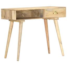 Berkfield Home Console Table 90x45x75 cm Solid Mango Wood in Brown - Size: 90 x 45 x 75 cm - thumbnail 7