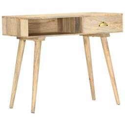 Berkfield Home Console Table 90x45x75 cm Solid Mango Wood in Brown - Size: 90 x 45 x 75 cm - thumbnail 2