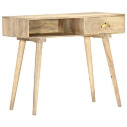 Berkfield Home Console Table 90x45x75 cm Solid Mango Wood in Brown - Size: 90 x 45 x 75 cm - thumbnail 9