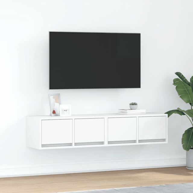 Berkfield Home TV Cabinets 2 pcs White 60x31x25.5 cm Engineered Wood - image 1