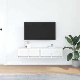 Berkfield Home TV Cabinets 2 pcs White 60x31x25.5 cm Engineered Wood - thumbnail 3