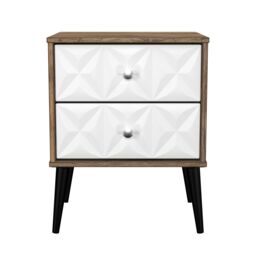 Ready Assembled 2 U Toledo 2 Drawer Bedside Cabinet (Ready Assembled) in Dark Brown - thumbnail 2