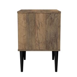 Ready Assembled 2 U Toledo 2 Drawer Bedside Cabinet (Ready Assembled) in Dark Brown - thumbnail 3