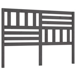 Berkfield Home Bed Headboard Grey 166x4x100 cm Solid Wood Pine - Size: 166 x 4 x 100 cm - thumbnail 2