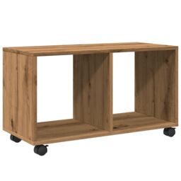 Berkfield Home vidaXL¬†Rolling¬†Cabinet¬†Artisian Oak 72x33x42.5 cm Engineered Wood in Brown - thumbnail 2