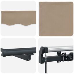 Berkfield Home Manual Retractable Awning Beige 400x300 cm - thumbnail 8