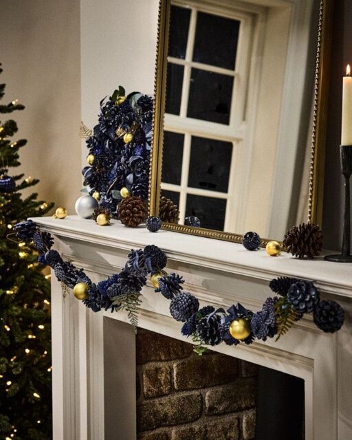 Dibor Moonlight Christmas Xmas Table Decoration Christmas Garland 1.2m - Size: Large - image 1