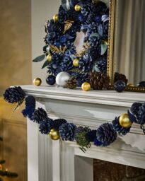 Dibor Moonlight Christmas Xmas Table Decoration Christmas Garland 1.2m - Size: Large - thumbnail 2