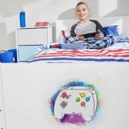 Liberty House Toys Kids White Single Bed - Gaming - thumbnail 3