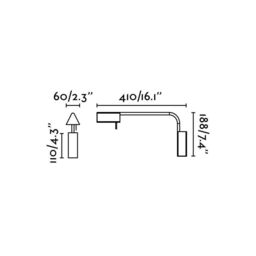 Netlighting Academy LED Indoor Wall Lamp Chrome in Grey - thumbnail 2