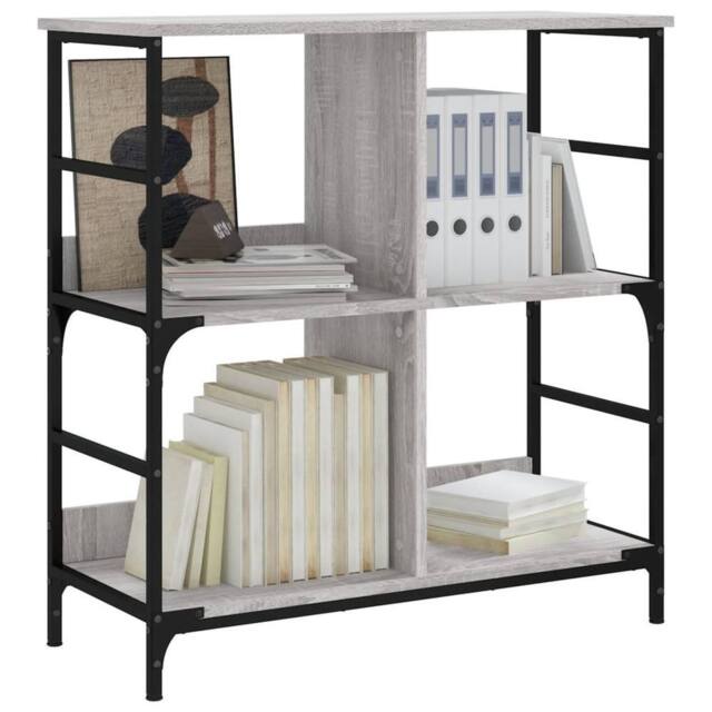 Berkfield Home Decorative Bookshelf Grey Sonoma 78.5x33x82 cm Engineered Wood - image 1