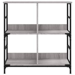 Berkfield Home Decorative Bookshelf Grey Sonoma 78.5x33x82 cm Engineered Wood - thumbnail 4