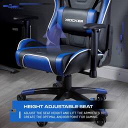 X Rocker Agility eSport Ergonomic Gaming Chair, Reclining, Adjustable in Blue - thumbnail 5
