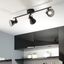 Eglo Seras 2 Black Steel 3 Light Spot