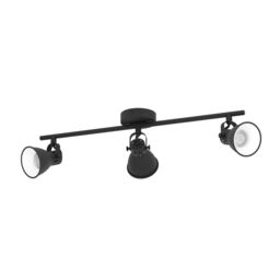 Eglo Seras 2 Black Steel 3 Light Spot - thumbnail 3