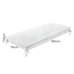 Lavio Gel Memory Foam Mattress Topper Camping Bed Car Mattress Floor Mat in White - Size: Single - thumbnail 4