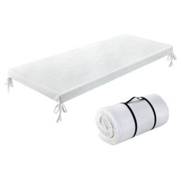 Lavio Gel Memory Foam Mattress Topper Camping Bed Car Mattress Floor Mat in White - Size: Single