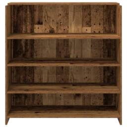 Berkfield Home Reception Desk Old Wood 100x50x103.5 cm Engineered Wood in Brown - thumbnail 5