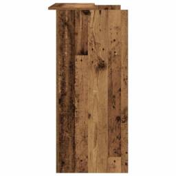 Berkfield Home Reception Desk Old Wood 100x50x103.5 cm Engineered Wood in Brown - thumbnail 6