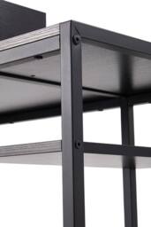 H&O Direct Office Desk with Ergonomic Monitor Stand & Open Shelves in Black - thumbnail 6