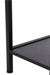 H&O Direct Office Desk with Ergonomic Monitor Stand & Open Shelves in Black - thumbnail 8