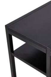 H&O Direct Office Desk with Ergonomic Monitor Stand & Open Shelves in Black - thumbnail 7