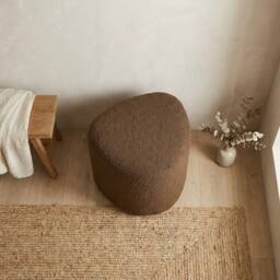 Garden Greatness Eve Chocolate Boucle Fabric Stool - thumbnail 2