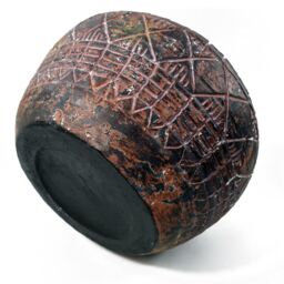 Leaf Planters Plant Pots Aztec Vase Planter 23cm x 30cm in Dark Brown - Size: 23 cm x 30 cm - thumbnail 4