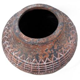 Leaf Planters Plant Pots Aztec Vase Planter 23cm x 30cm in Dark Brown - Size: 23 cm x 30 cm - thumbnail 5