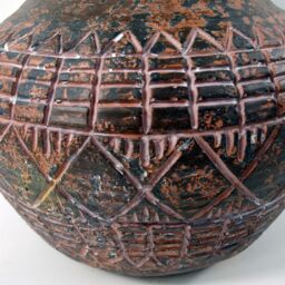 Leaf Planters Plant Pots Aztec Vase Planter 23cm x 30cm in Dark Brown - Size: 23 cm x 30 cm - thumbnail 7