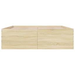 Berkfield Home Modern Bed Frame without Mattress Sonoma Oak 150x200 cm King Size in Light Tan - thumbnail 4