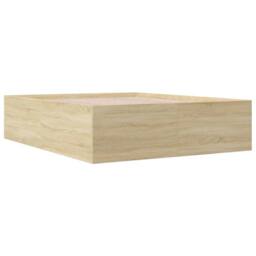 Berkfield Home Modern Bed Frame without Mattress Sonoma Oak 150x200 cm King Size in Light Tan - thumbnail 6