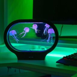 ValueLights Jellyfish Colour Changing Aquarium Table Lamp LED Night Light Sensory in Black - thumbnail 6