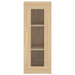 Berkfield Home Highboard Sonoma Oak 34.5x34x180 cm Engineered Wood in Brown - thumbnail 6