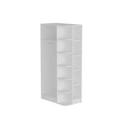 Destina Home Luses Corner Wardrobe Closet with Shelves & Hanging Rail, Right Side in White - Size: 3 Pack - thumbnail 3