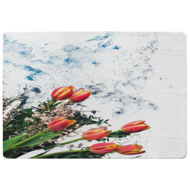 Benjamin Tate Design Flowers On Marble Rug in Natural - Size: Large - image 1