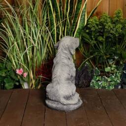 Havendro Grey Stone Cast Golden Retriever Garden Statue Ornament - thumbnail 4