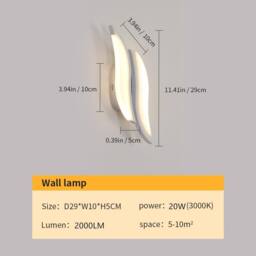 Goeco LED Interior Wall Light, Acrylic Wall Light, 12W, for Bedroom, 3000K in White - thumbnail 5