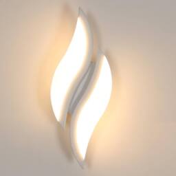 Goeco LED Interior Wall Light, Acrylic Wall Light, 12W, for Bedroom, 3000K in White - thumbnail 1