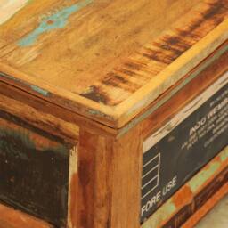 Berkfield Home Coffee Table with Storage Vintage Reclaimed Wood in Brown - thumbnail 7