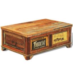 Berkfield Home Coffee Table with Storage Vintage Reclaimed Wood in Brown - thumbnail 5