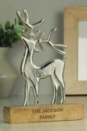 Personalised Memento Company Personalised Stag Ornament in Light Brown - thumbnail 3