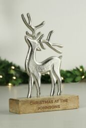 Personalised Memento Company Personalised Stag Ornament in Light Brown - thumbnail 4
